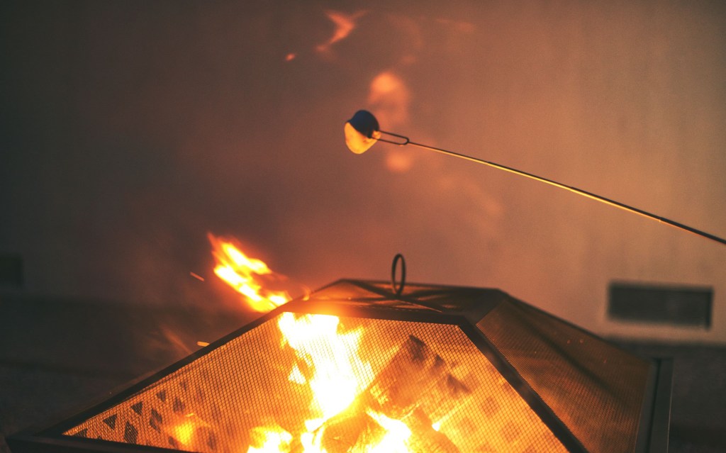 Marshmallow being toasted