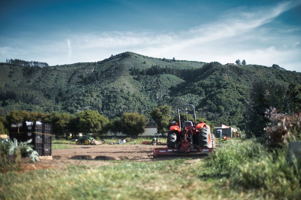 Tractor on a farm
