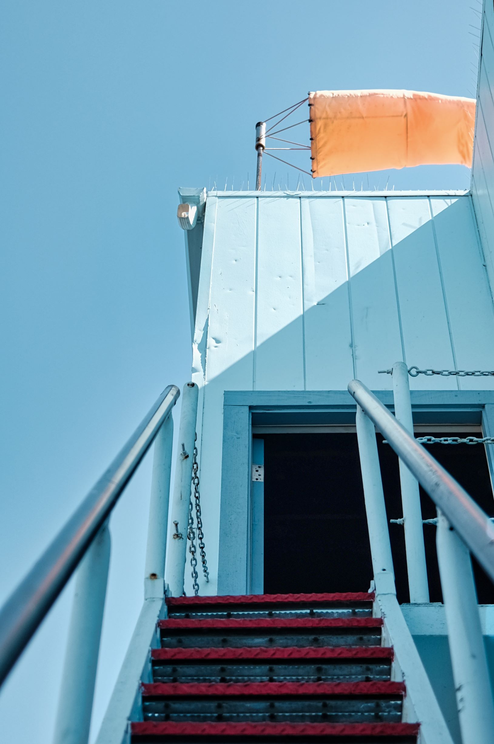 Stairs up to building at a pier